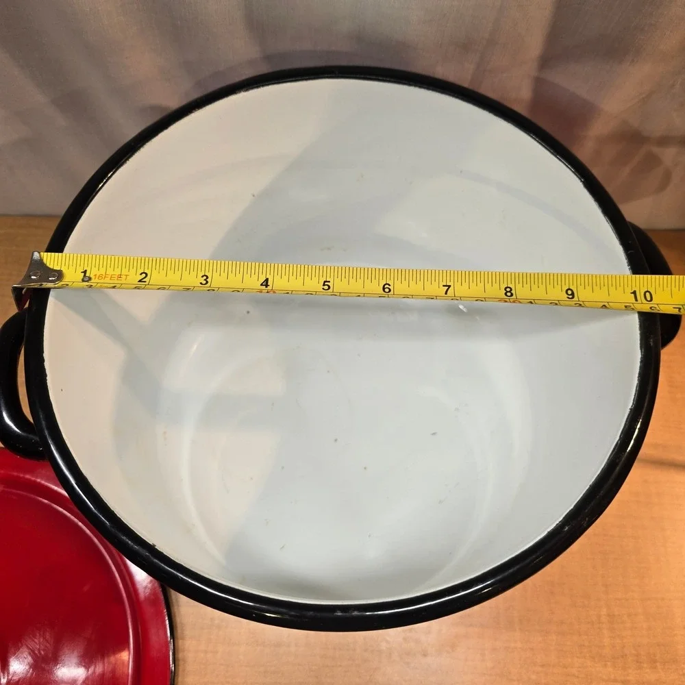 Enamelware Made in Poland Large Red 7